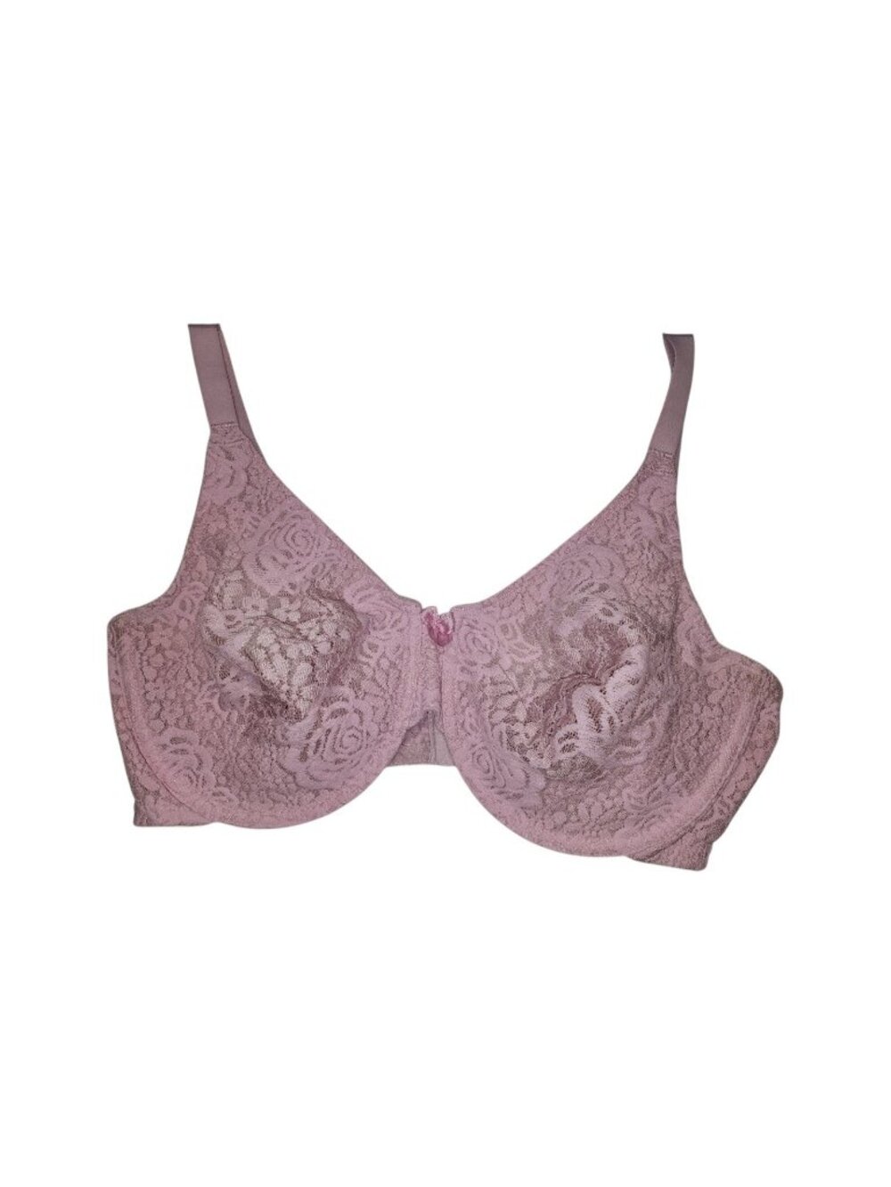 Wacoal 851205 Pink Lace Underwire Bra 38D Full Coverage Floral Comfort Support